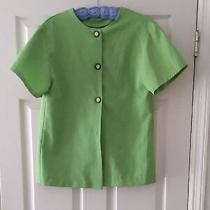 Green Short Sleeve Button-Up Shirt